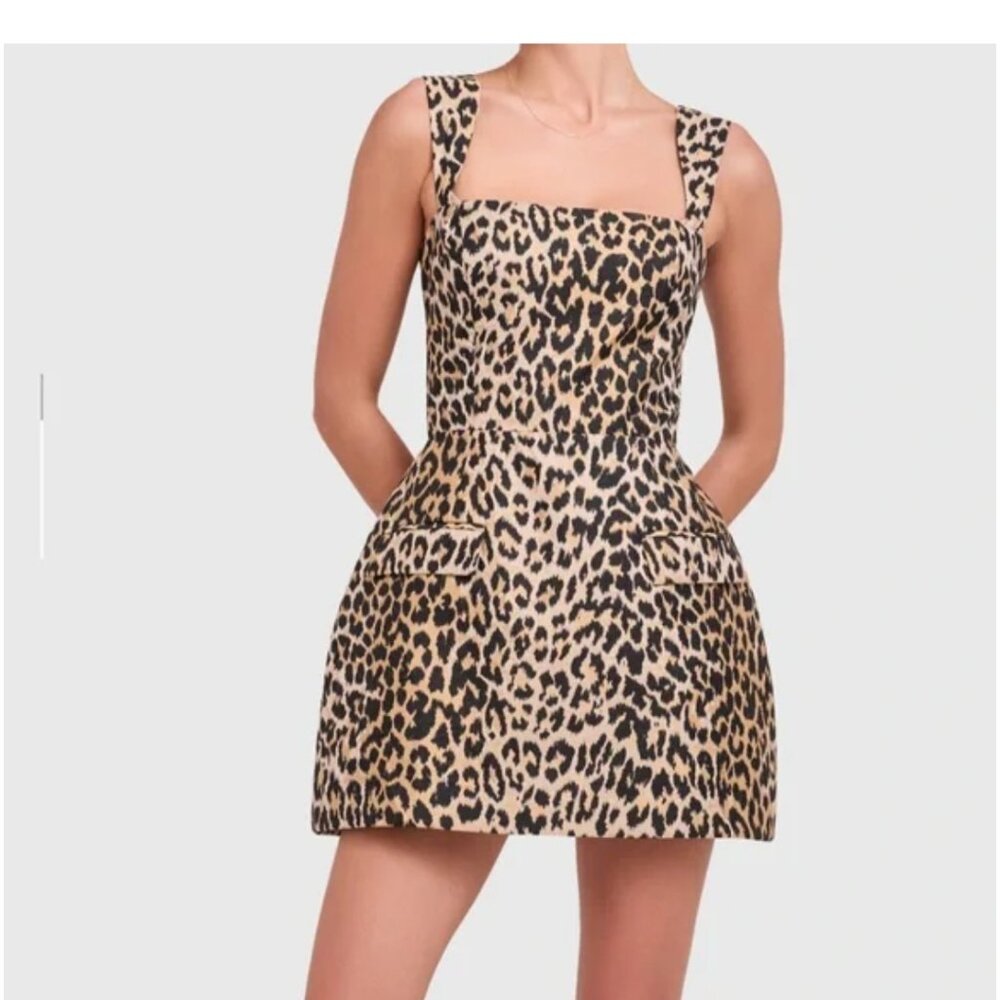 Amanda Uprichard Leopard Bethany Skort Romper